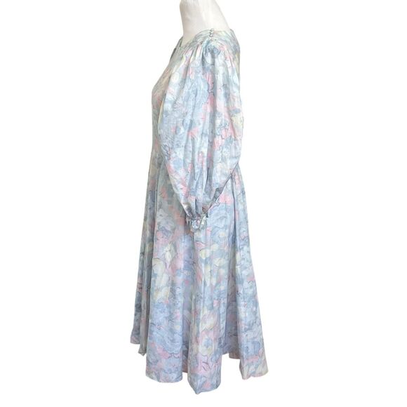 Selkie NWT Sunroom Dress Monet Print Cotton Women’s Size 8 Puff Sleeve - Picture 7 of 15